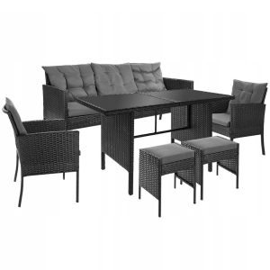 ZESTAW MEBLE OGRODOWE TECHNORATTAN KOMPLET MEBLI MEBLE OGRODOWYCH DO OGRODU